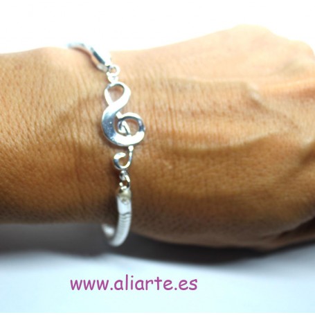 Pulsera clave de sol metal 2