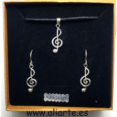 Conjunto Clave de Sol de plata 3
