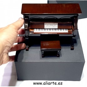 Caja de música de miniatura de piano de Cola o Vertical