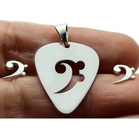 Conjunto de  Clave de Fa Púa plata