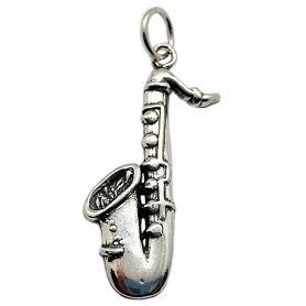 Colgante Saxofón de plata 2