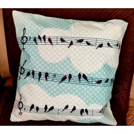 Cojín música pajaritos