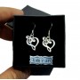 Pendientes de Plata Clave de Fa y Clave de sol formando un corazón