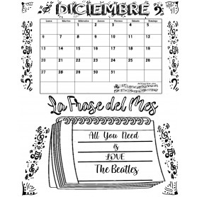 Calendario Mensual DICIEMBRE con Frase del Mes   2021