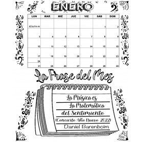 Calendario Mensual ENERO  con Frase del Mes   2021
