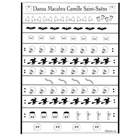 Musicograma Danza Macabra Saint Saens