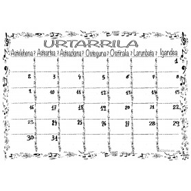 Calendario Musical  URTARRILA (ENERO) 2023 (Euskera)